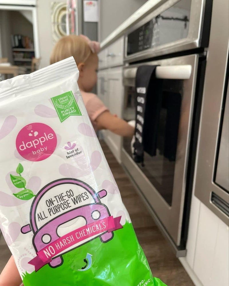 dapple مناديل الأطفال متعددة الاستخدامات، مضادة للحساسية ومصنوعة من النباتات، برائحة خفيفة من اللافندر، 30 قطعة (عبوة من 1) - Image 4